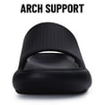 thumbnail image 6 of Litfun Cloud Slide Sandals for Women Men Summer Shower Shoes Soft Pillow Slippers Arch Support Beach Slides, Black, 6 of 7