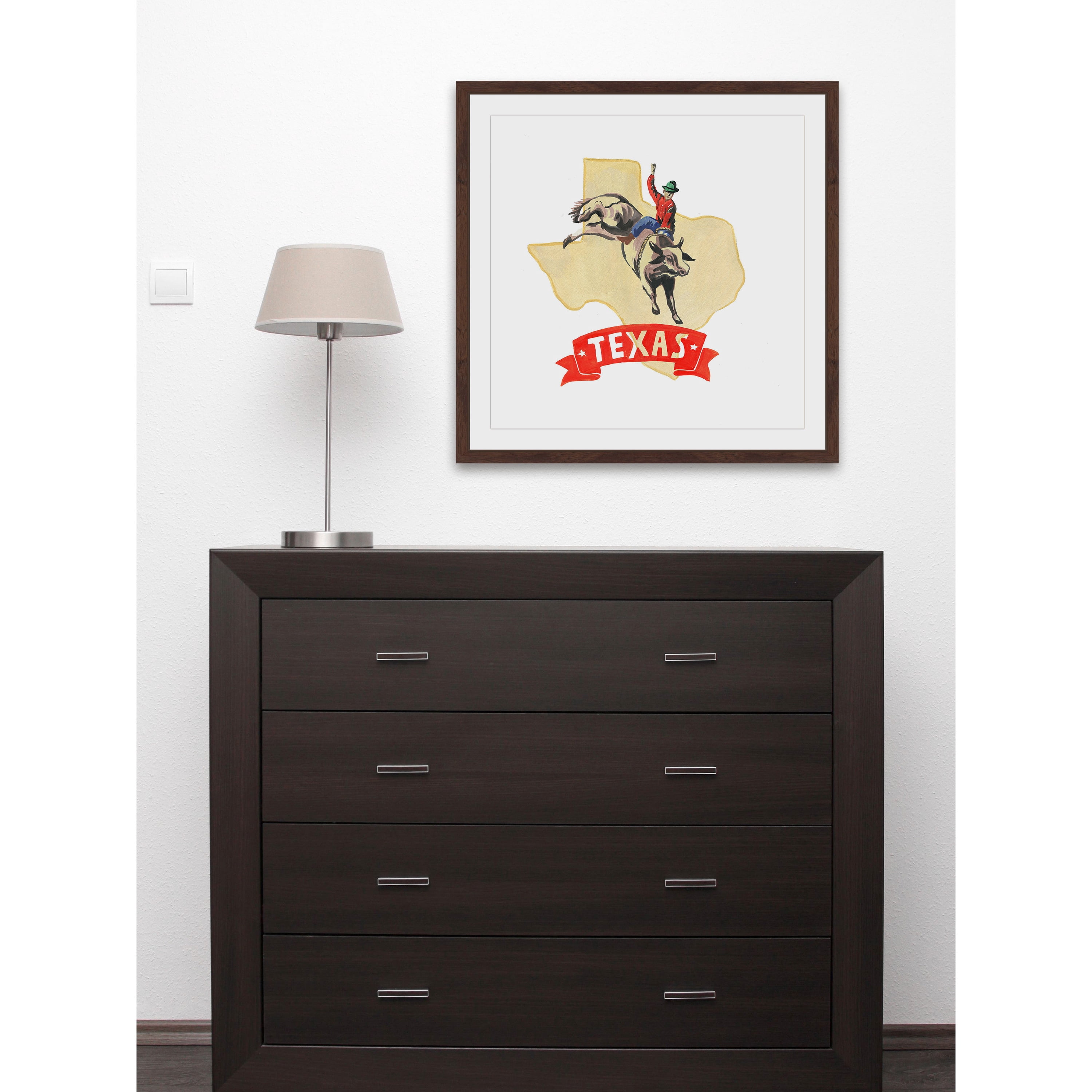 "Texas Cowboy" Framed Painting Print