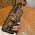 thumbnail image 3 of Funda mate para HONOR 70 50 30S 30 20 8X 9A 9X PLAY 4T X7 X8 X10 5G V40 Funda Coque Capa Shell travieso t-oso de peluche pareja, 3 of 5