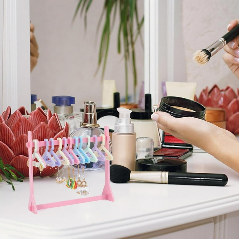 Earring Holder Stand Cloth-Horse Jewelry Display 48 Holes Dangle