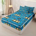 thumbnail image 2 of jejeloiu Nautical Tribal Zipper Full Size Comforter Sets with Fitted Sheet and 2 Pillowcases,Coastal Print Zipper Bedding Set For Boys,Blue Teal,Navy Blue Reversible,4-Piece, 2 of 7