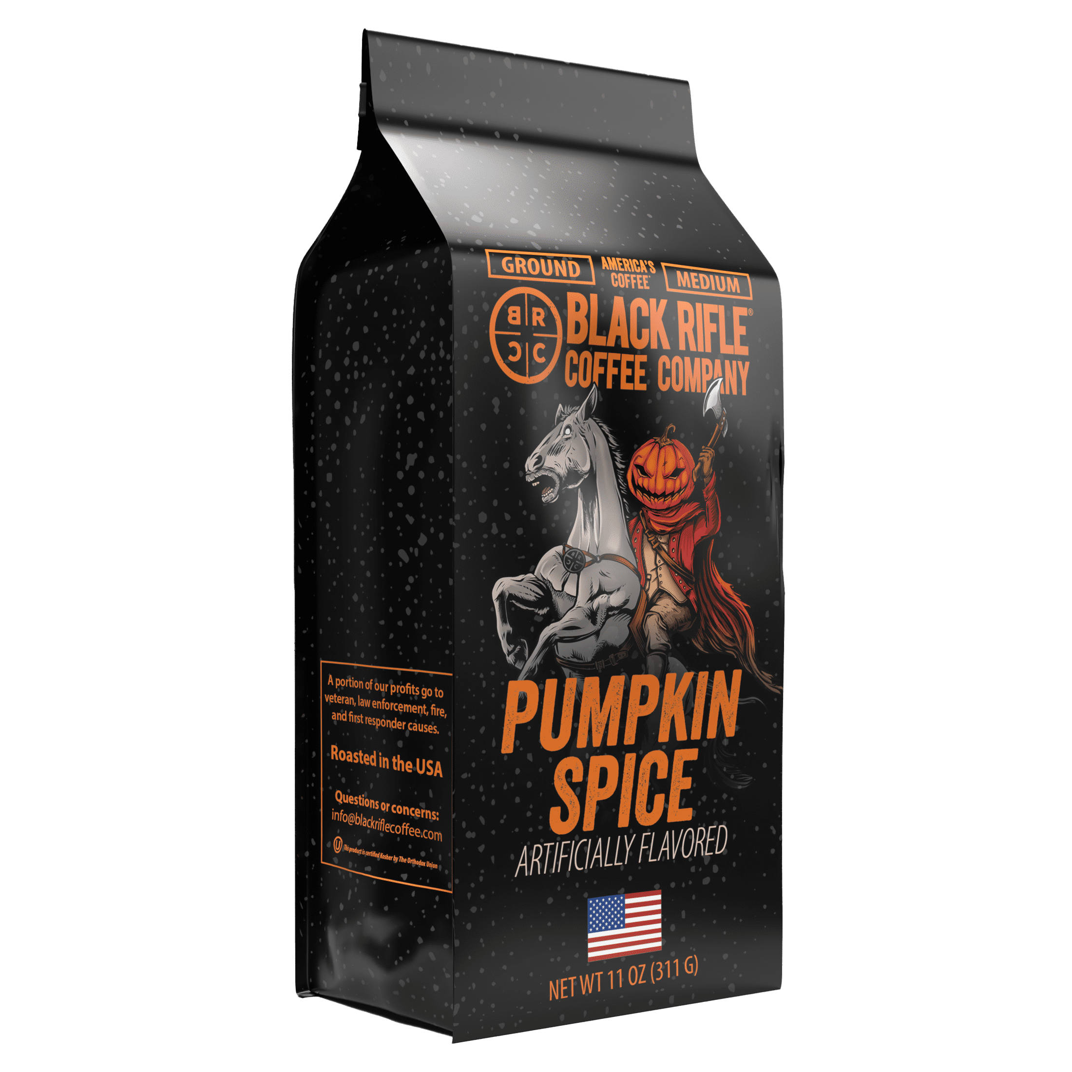 Black Rifle Coffee Pumpkin Spice, Medium Roast, Ground Coffee, 11oz