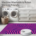 thumbnail image 5 of ODIKA 6'x9' Machine Washable Non-Slip Area Rug, Zigzag Stripe Pocket Travel Camping Ground Cover High Traffic Rug with Pad, Pink, 708142, 5 of 8