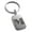 Silver, variant on Stainless Steel Letter M Initial Metro Retro Monogram Engraved Small Rectangle Dog Tag Charm Keychain Keyring