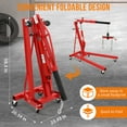 thumbnail image 2 of Riedhoff Folding Engine Hoist, Cherry Picker with Lever & 6 Casters, 2 Ton Max, Red, 2 of 7