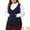 Navy Blue, variant on Women's Plus Size Double Breasted Vintage Lapel Collar Vest 3X Brown