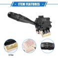 thumbnail image 4 of Coche Giro Señal Interruptor para Toyota Yaris, Duradero Plástico Negro, 4 of 7