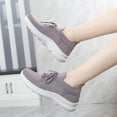 thumbnail image 5 of XIMIN Women's Walking Casual Athletic Slip on Shoes Lightweight Lace-up Tennis Fashion Sneakers Sports Workout Gym Shoes for Running Outdoor Gym Workout, 5 of 8