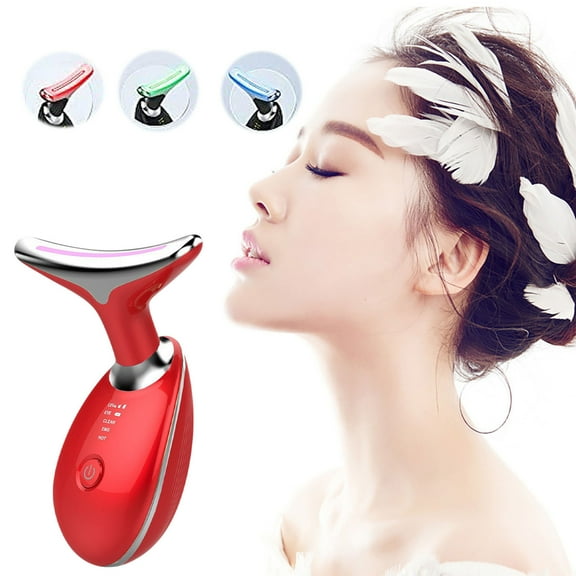 HaoXun Professional 3-Color LED Facial Lifting Device - Red Light Therapy for Wrinkles & Double Chin Reduction, Anti-Aging Face Massager with 3 Modes for Skin Tightening, At-Home SPA Salon Experience
