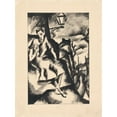thumbnail image 3 of Konštantín Bauer 14x18 Black Modern Framed Museum Art Print Titled - Woman Under the Lamp (1924-1927), 3 of 5