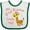 White and Green, variant on Inktastic My Great Grandma Loves Me Cute Giraffe Boys or Girls Baby Bib