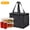 Black-1PCS, variant on 2 Pcs Large Insulated Grocery Bags Reusable Thermal Zipper Collapsible Cooler Tote for All Ages Food Transport Purple
