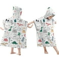 thumbnail image 3 of Hotiary Parent-Child Hooded Poncho Towels, Cartoon Dinosaur Print Soft & Absorbent Microfiber Beach Towel, Swimming Pool Changing Robe Bathrobe Bath Towel, 3 of 4