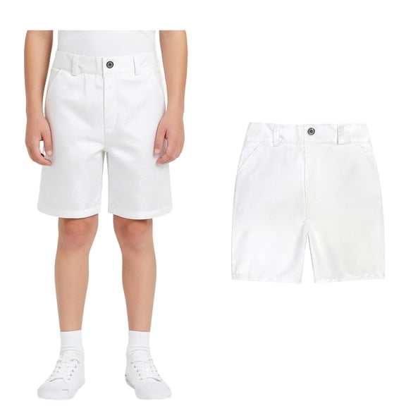 Uniform Shorts Boys Straight Pants with Pockets Casul White Shorts Boys Back To School Outfits Boys' Shorts