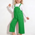 thumbnail image 2 of Girls Overalls Kids Sleeveless Wide Leg Jumpsuit Bib Overall with Pockets Adjustable Straps Stright Leg Solid Color Jumpsuit for Year Dance Choir And C_ostume, 2 of 3
