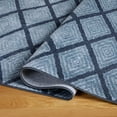 thumbnail image 4 of TOWN & COUNTRY EVERYDAY Rein Solid Diamond Everwash® Washable Runner Area Rug with Non-Slip Backing, Pet Friendly Rug, Blue, 1'9"x7'2", 4 of 11