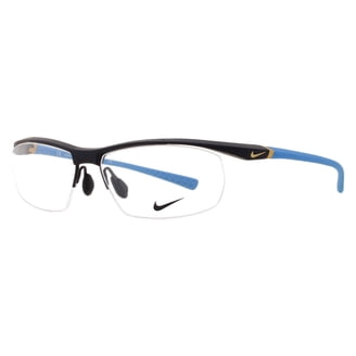 Nike NIKE 8182 001 Unisex Black Rectangular Metal Frame Eyeglasses