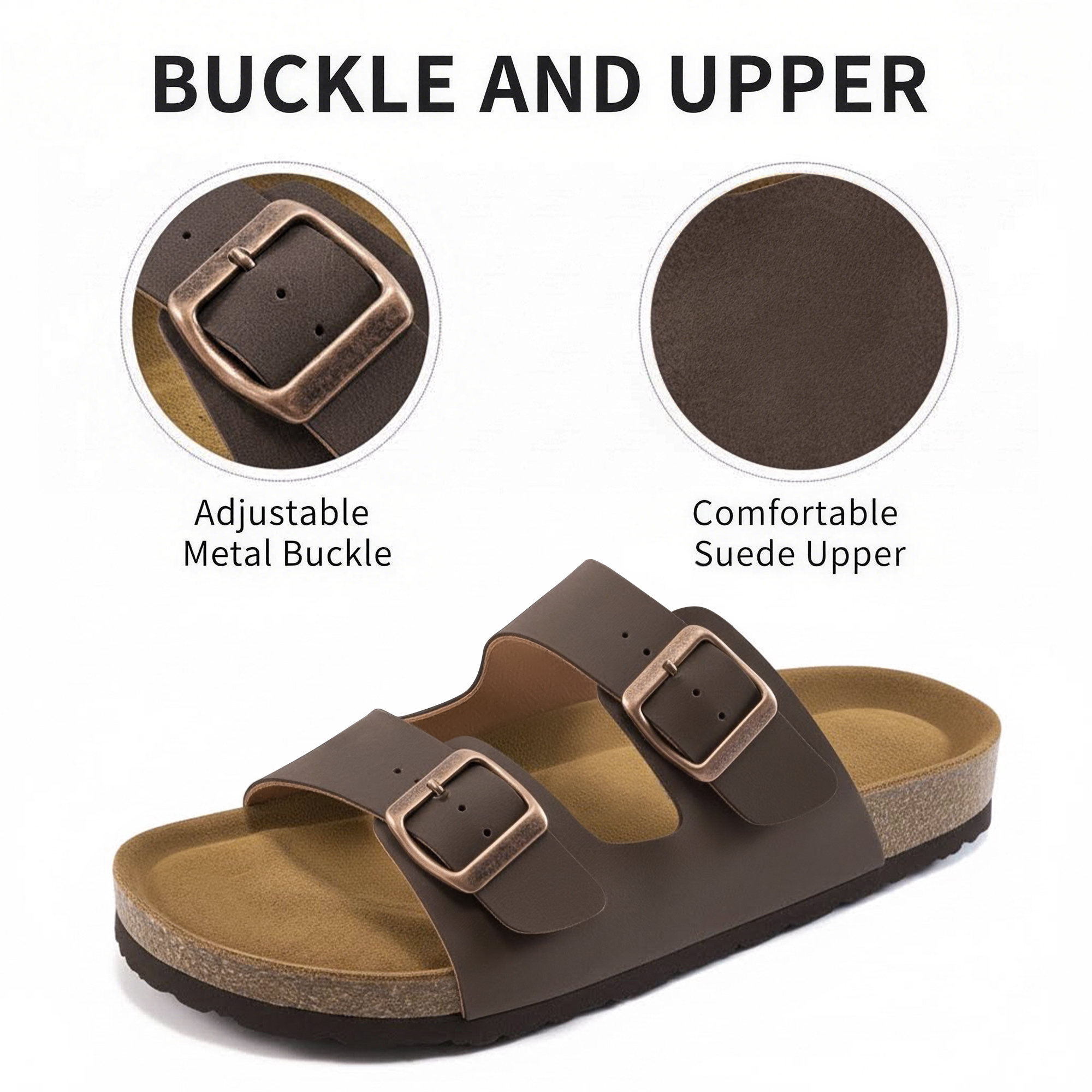Ablanczoom Men's Cork Footbed Slide Sandals photo 3