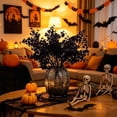 thumbnail image 6 of Halloween Artificial Flower Branches Fall Floral Bouquet Spooky Decor Faux Flowers Centerpiece Mantel Table Decoration Party Wedding Home Indoor Outdoor Arrangement, 6 of 6