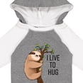 thumbnail image 4 of Inktastic I Live to Hug Cute Sloth on a Branch Boys or Girls Long Sleeve Baby Bodysuit, 4 of 5