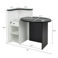 thumbnail image 3 of Gymax Front Reception Counter Desk Checkout Office Desk w/Open Shelf & Lockable Drawer, 3 of 10