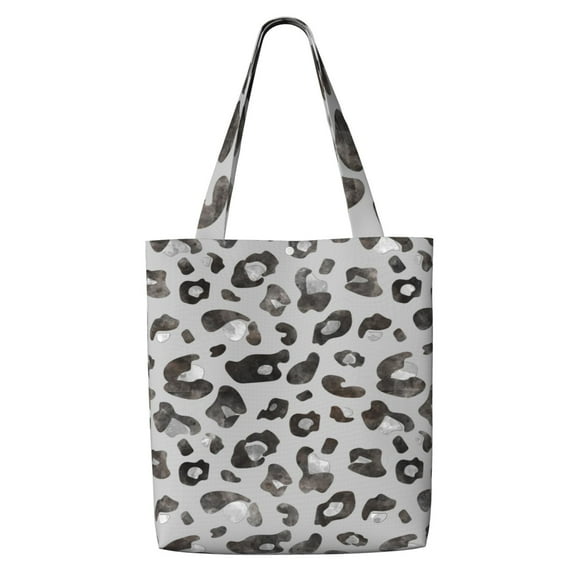 Women Canvas Tote Bag Lady Shoulder Shopping Bag Crossbody Bag Casual Handbag Shopping Work School Wild Animal Leopard Print Pattern