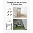 thumbnail image 5 of Folding Storage Shelf with Wheels 5-Tier No Assembly Organizer Shelf Grey, 5 of 10