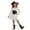 Z28-White, variant on Girls Pirate Style Dress with Ruffle Trim and Corset Belt for Halloween Party Dress Up Clothes Themed Party Role Play Pretend Play