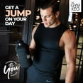 thumbnail image 4 of THE GYM KEG 74oz Half Gallon Water Bottle with Carry Handle, Leakproof, Eco-friendly, Tritan BPA Free Plastic (Stealth Black), 4 of 9