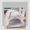 thumbnail image 3 of Pet Princess Style Tent with Breathable Windows Door Detachable Washable Kennel Shelter House for Dogs Cats, 3 of 8