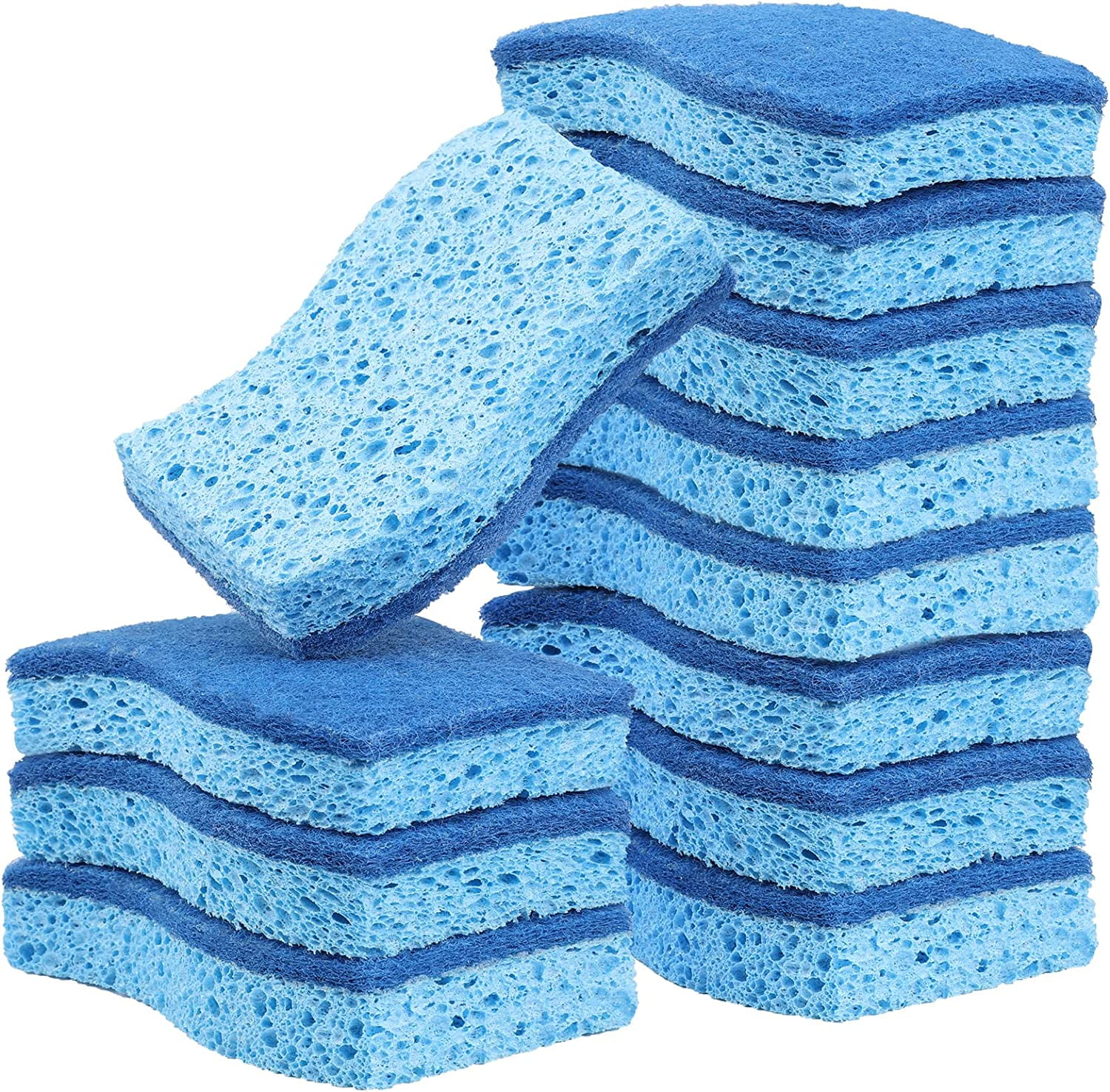 12pcs Dishwashing Sponges Kitchen Eco NonScratch Cellulose Sponges