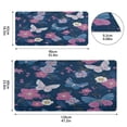 thumbnail image 3 of Leather Keyboard and Mouse Desk Mat Office Desk Accessories Protective Office Desk Decor Desk Pad Mat for Gaming, Work from Home, Office Blue Butterflies and Flowers 16.5" x 35.4", 3 of 9