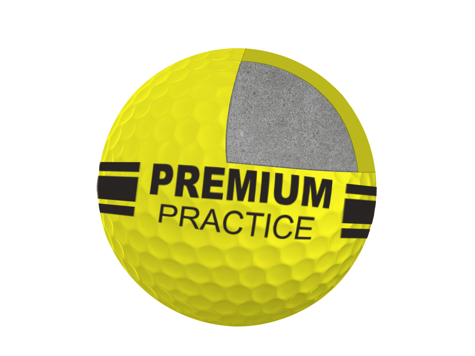 RANGE BALL PREMIUM PRACTICE 2PC Yellow, Box 300 Balls (25DZ) Walmart