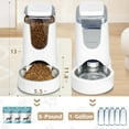 thumbnail image 3 of Automatic Cat Feeder and Water Dispenser with Stainless Steel Bowl Dog Gravity Food Feeder and Waterer for Small Medium Pets Puppy Kitten 1 Gallon x 2, 3 of 13
