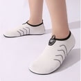 thumbnail image 2 of lnmuld Men Women Black Water Shoes Non Aqua Socks with Wave Design for Pool Surf Yoga Color:White,Size:8, 2 of 7