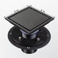 thumbnail image 3 of 4 Inch 6 Inch 304 Stainless Steel Square Shower Floor Drain With Flange Black, 3 of 7