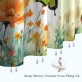thumbnail image 6 of White Butterfly Flower Field Pattern Shower Curtain 84"x72" ,Bathroom Decorative Shower Curtains Set with 12 Hooks,Modern Waterproof Washable Shower Curtain, 6 of 6