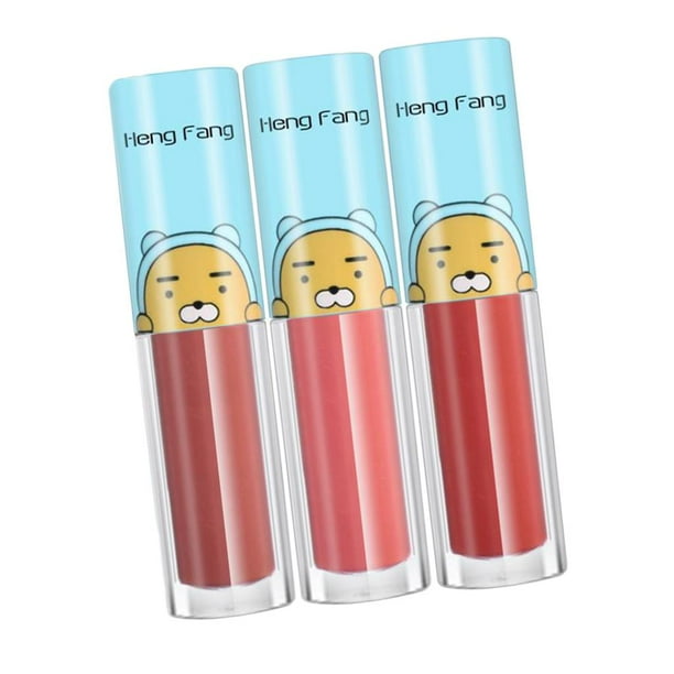 3pcs Impermeable, Duradero, Duradero, Lápiz Labial Mate, Brillo de de Belleza, Lápiz Labial Hidratante, Brillo de , Colores de Mo - A UN Colco Juego de brillo labial