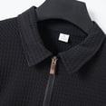 thumbnail image 3 of Polo Tees for Men Short Sleeve Quarter Zip Polo Tees Lightweight Black Shirts Men, 3 of 8
