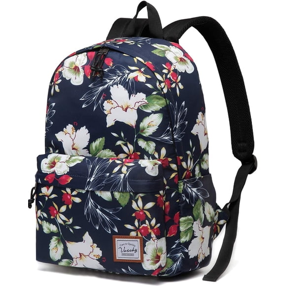 Backpack for Girls, Vaschy Fashion Floral 15 inch School Backpack for Women Laptop Rucksack with Padded Laptop