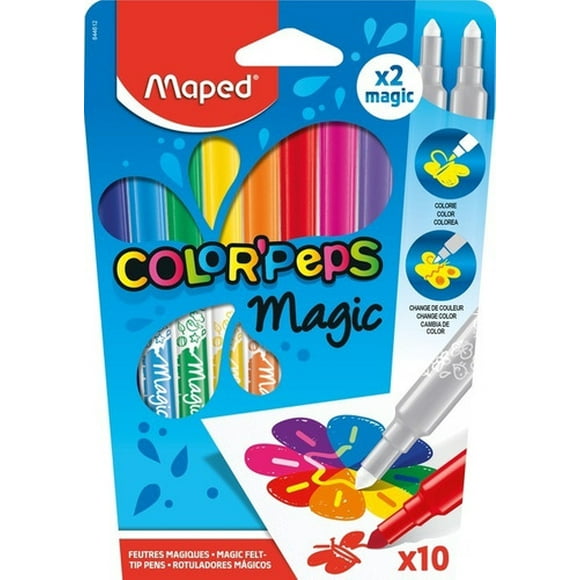 10 Plumones Color'peps Magic Cambian De Color Marca Maped AleJaz ECM55