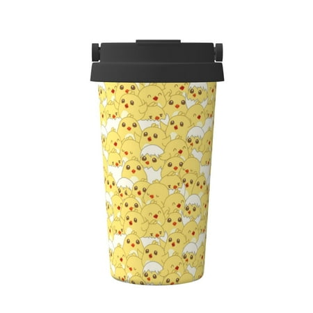 

Logiee Baby Chicks Print Stainless Steel Coffee Tumbler Travel Coffee Mug Insulated Coffee Mug with Lid Spill Proof Coffee Cup Portable Thermal Mug