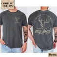 thumbnail image 2 of Psalm 42:1 Deer Antler Christian T-Shirt – Comfort Colors Moss Bible Verse Tee for Men & Women, 2 of 6