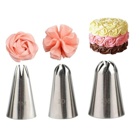 

#1M#2D#336 Cake Tips Set Cream Decoration Icing Piping Pastry Nozzles Cupcake Decorating Tool Bakeware