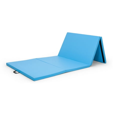 CAP Barbell All Purpose Folding Exercise Training & Gymnastics Balance Mat 10' x 4' x 2" Thick, Blue