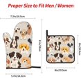 thumbnail image 4 of Dog Breed Print Oven Mitts and Pot Holders Sets for Home Kitchens, Restaurants, Hotels, Bakeries, 4 of 6