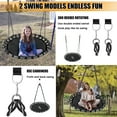 thumbnail image 6 of 50" Saucer Tree Swing for Kids, Waterproof Flying Saucer Swing Round Mat Spinner Swing for Tree/Swing Set, 6 of 7
