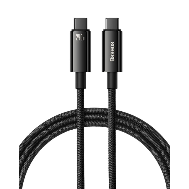 Cable USB C Baseus 240W PD 5A de carga rápida para iPhone MacBook