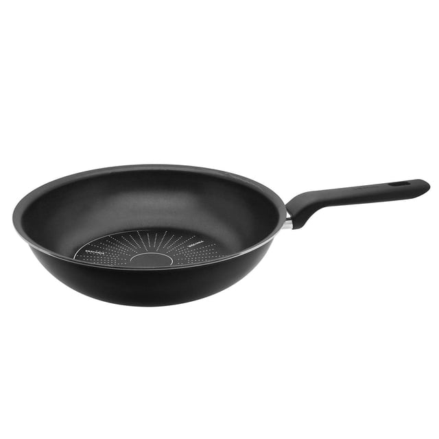 Wok Vasconia Básicos 28 cm color Negro de Aluminio
