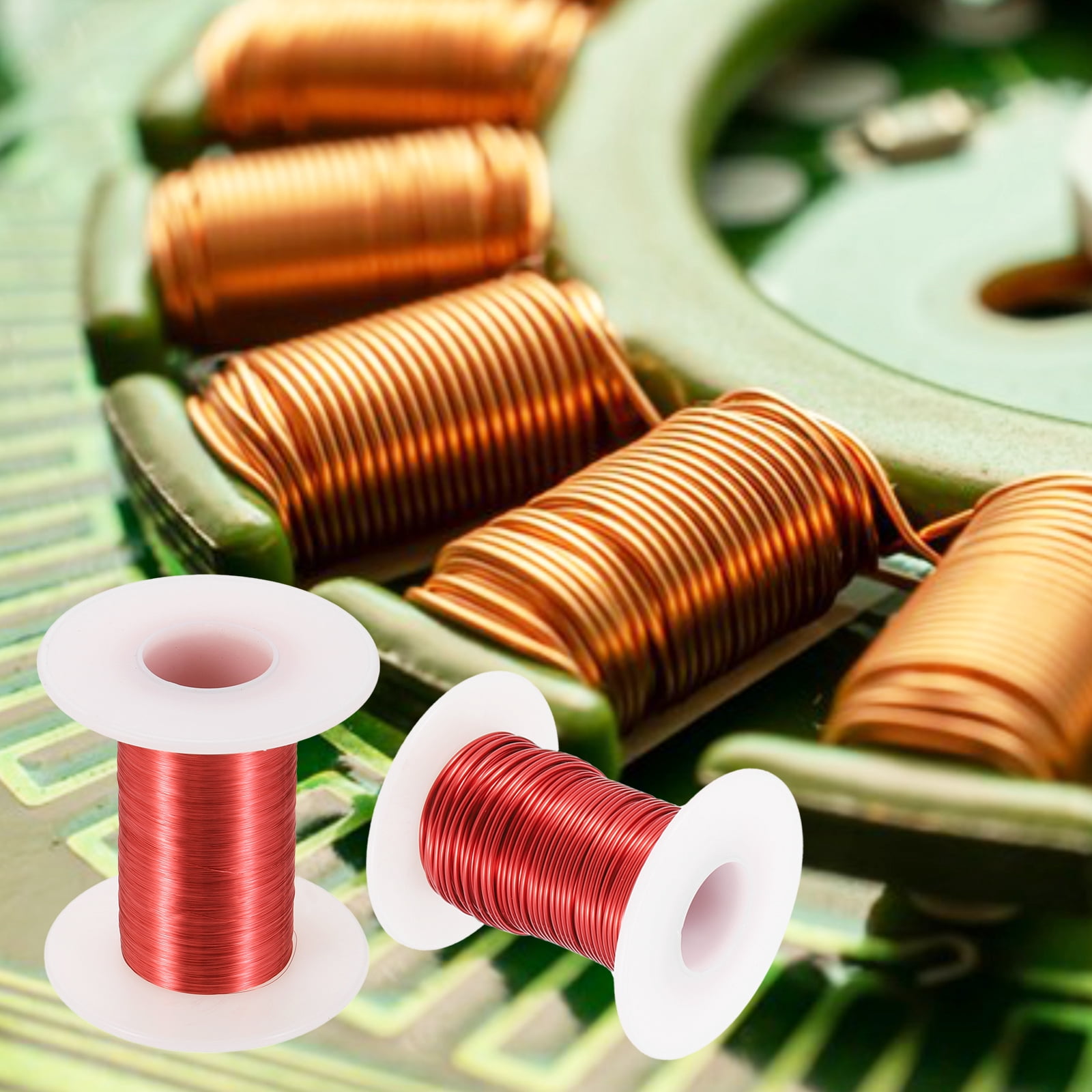 25 AWG Magnet Wire, 25 Gauge 8 oz Enameled Copper Wire, 155C(311F), Red,White